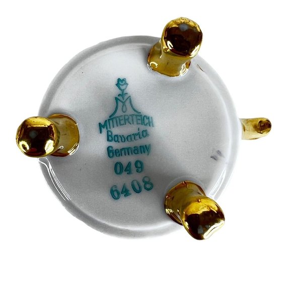 Mitterteich Bavaria Demitasse Three Footed Cup And Saucer Germany 049 Miniature - Picture 12 of 12